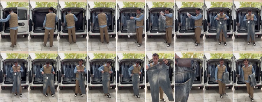 Moodboard dei jeans: i fotogrammi del video