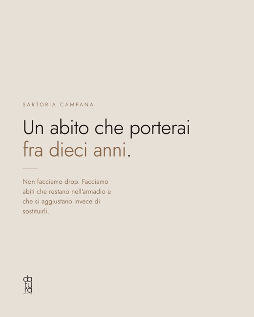 Concept: un abito che porterai fra dieci anni
